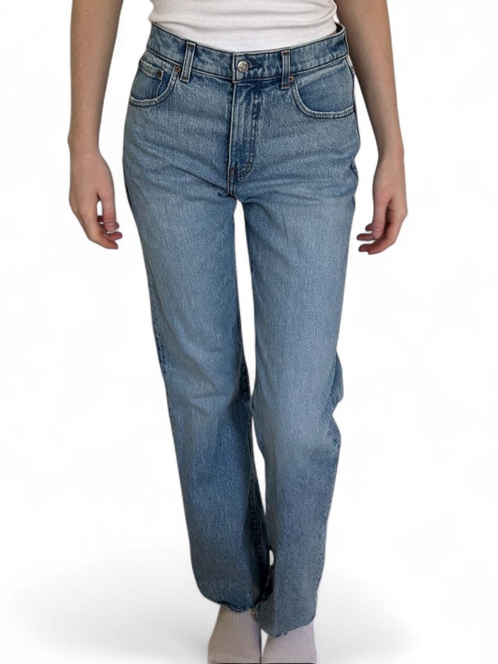 Madewell Light Wash Straight Leg Jeans